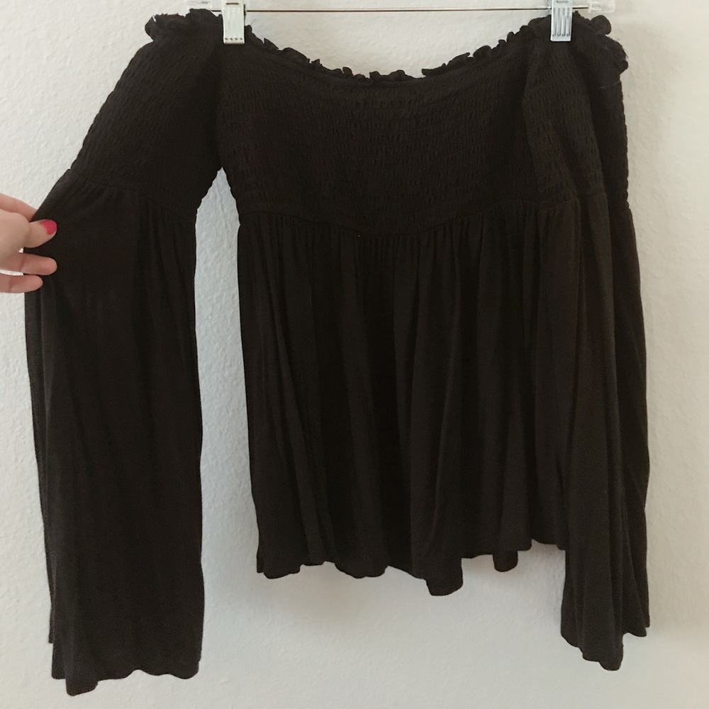 Black Bell Sleeved Blouse